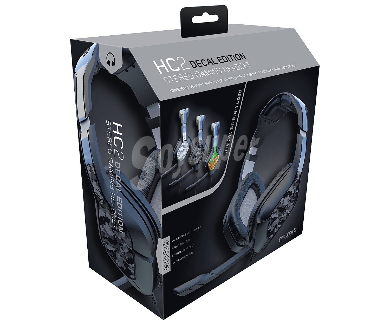 Auriculares HC-2 Decal Edition con micrófono, compatible con todas las plataformas, gioteck.