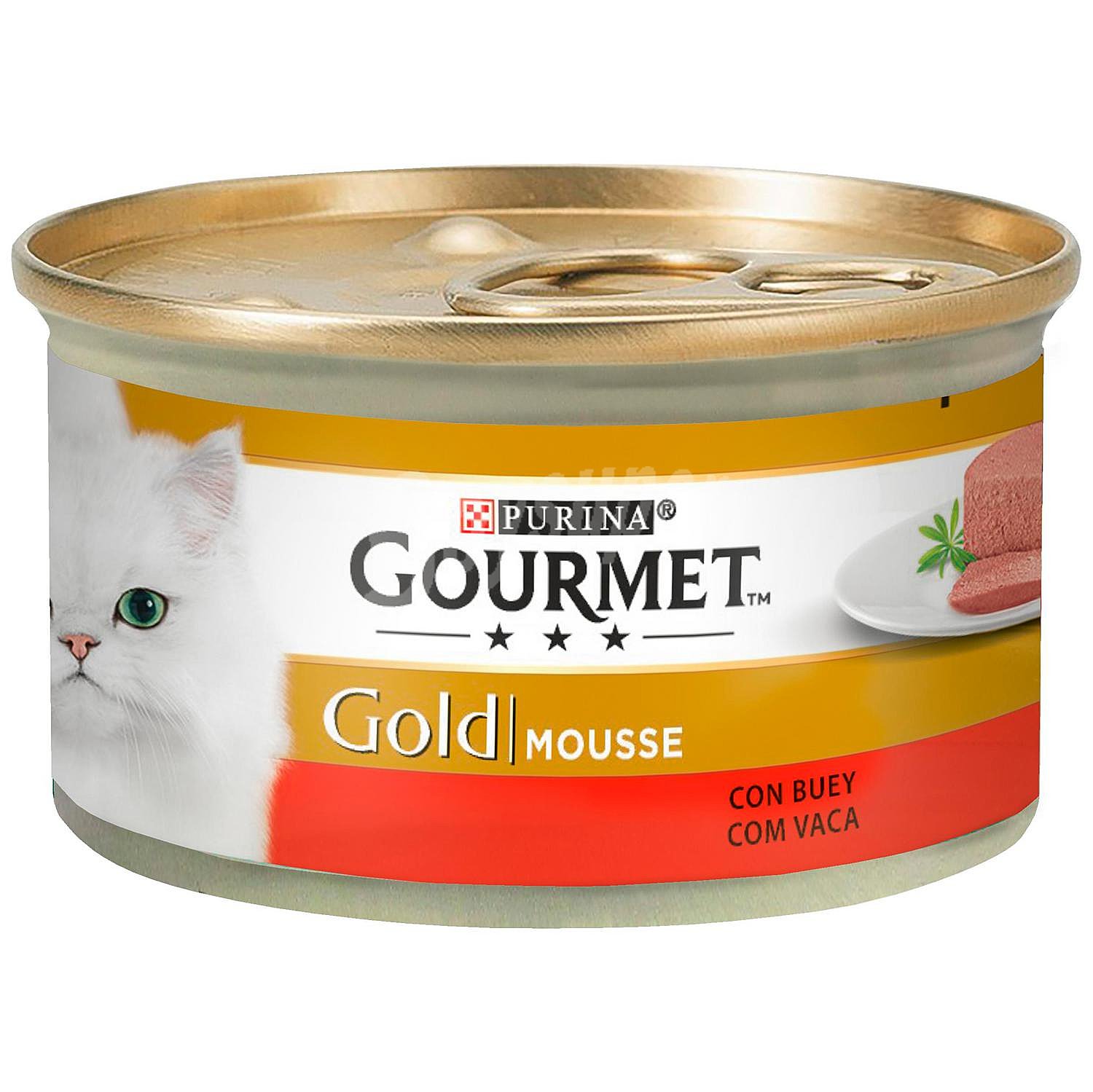 Comida húmeda de mousse buey para gato adulto Gold