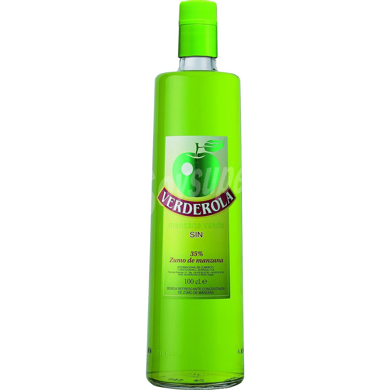 Licor de manzana verde Verderola sin alcochol