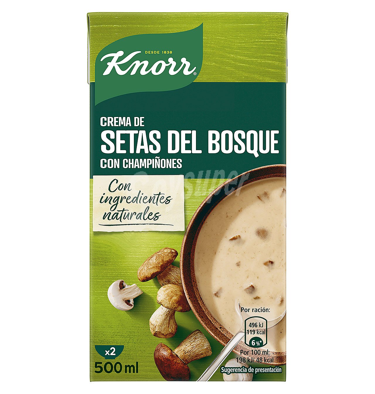 Crema setas del bosque