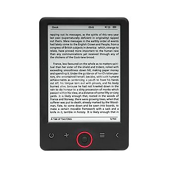 Libro electrónico denver EBO-635L, pantalla iluminada 15,24cm (6), 4GB, microsd