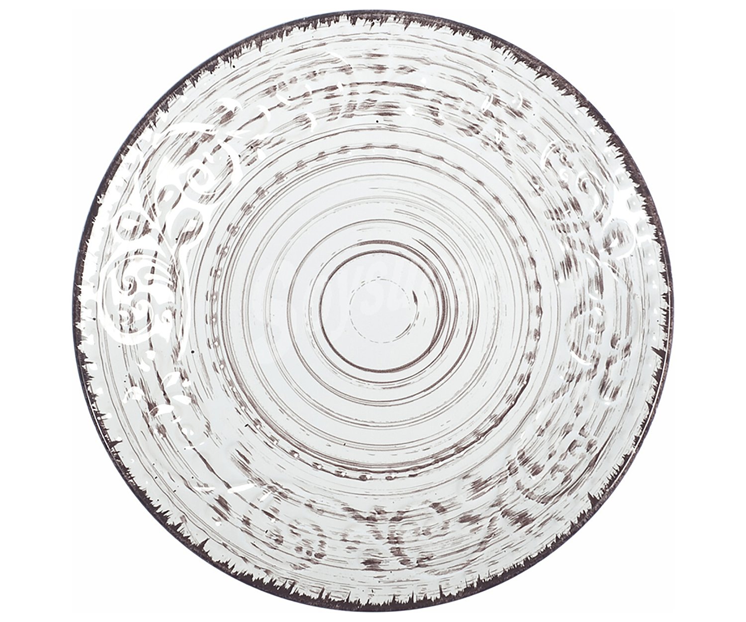 Plato de postre fabricado en loza modelo Courtyard de diseño vintage en tonos claros, 21cm., stoneware