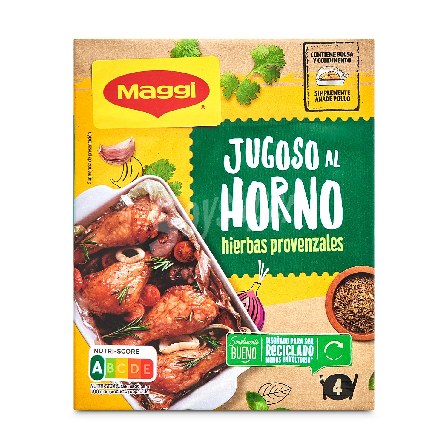 Jugoso al horno hierbas provenzales