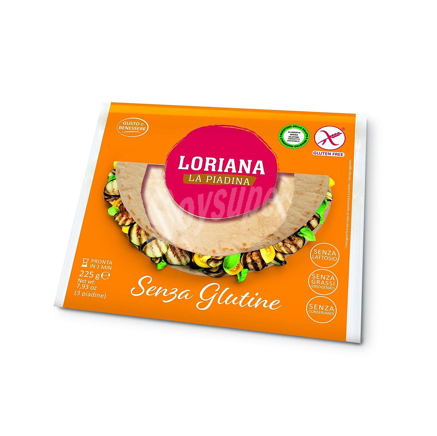 Piadina Loriana sin gluten sin lactosa