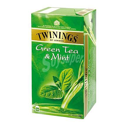 Té verde con menta en