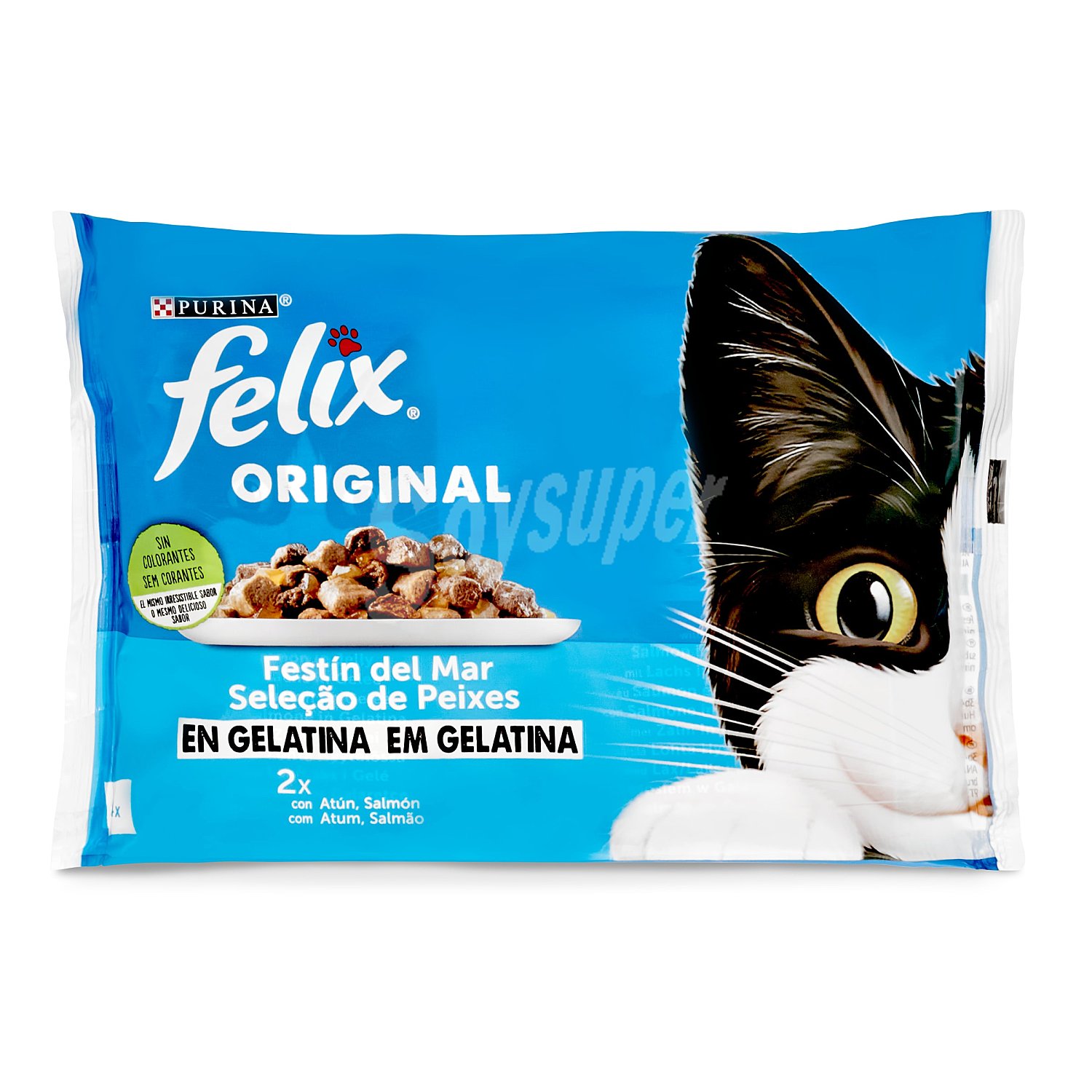 Alimento para gatos en gelatina sabor pescado felix