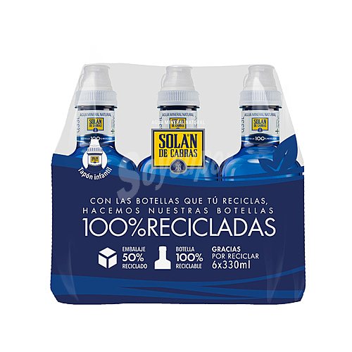 Solan de cabras Agua mineral, tapón sport, solan de cabras uds