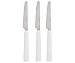 Set de 3 cuchillos de mesa con manga color blanco, White habitat, quid