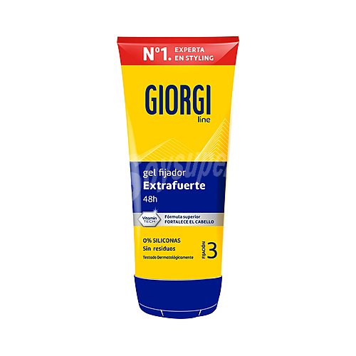 Giorgi Gel fijador de cabello (fijación 3) hasta 48 horas giorgi Extrafuerte