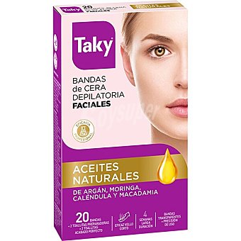 Bandas Depilatorias de Cera Fría , Faciales Profesional taky ORO