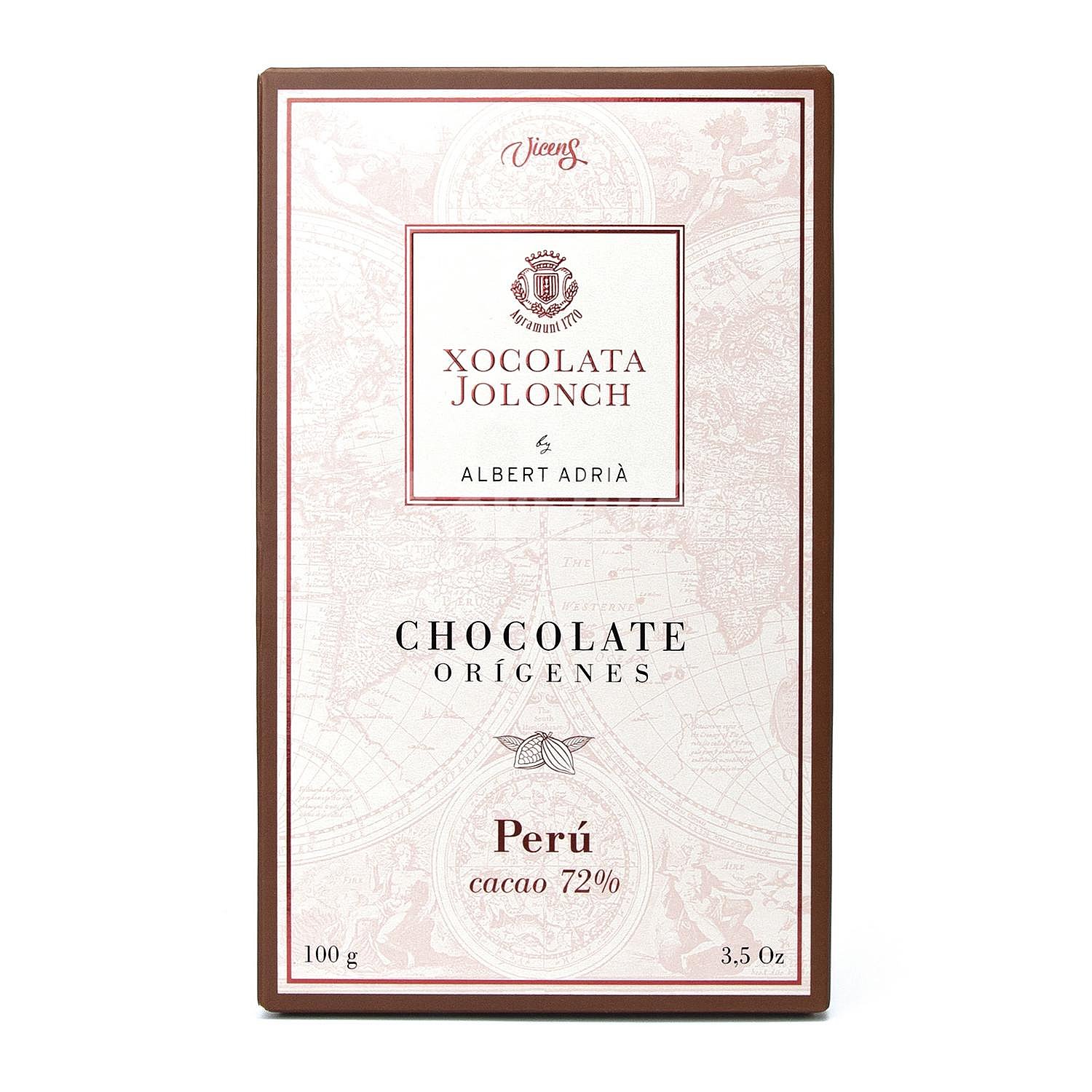 Orígenes Perú chocolate 72% cacao