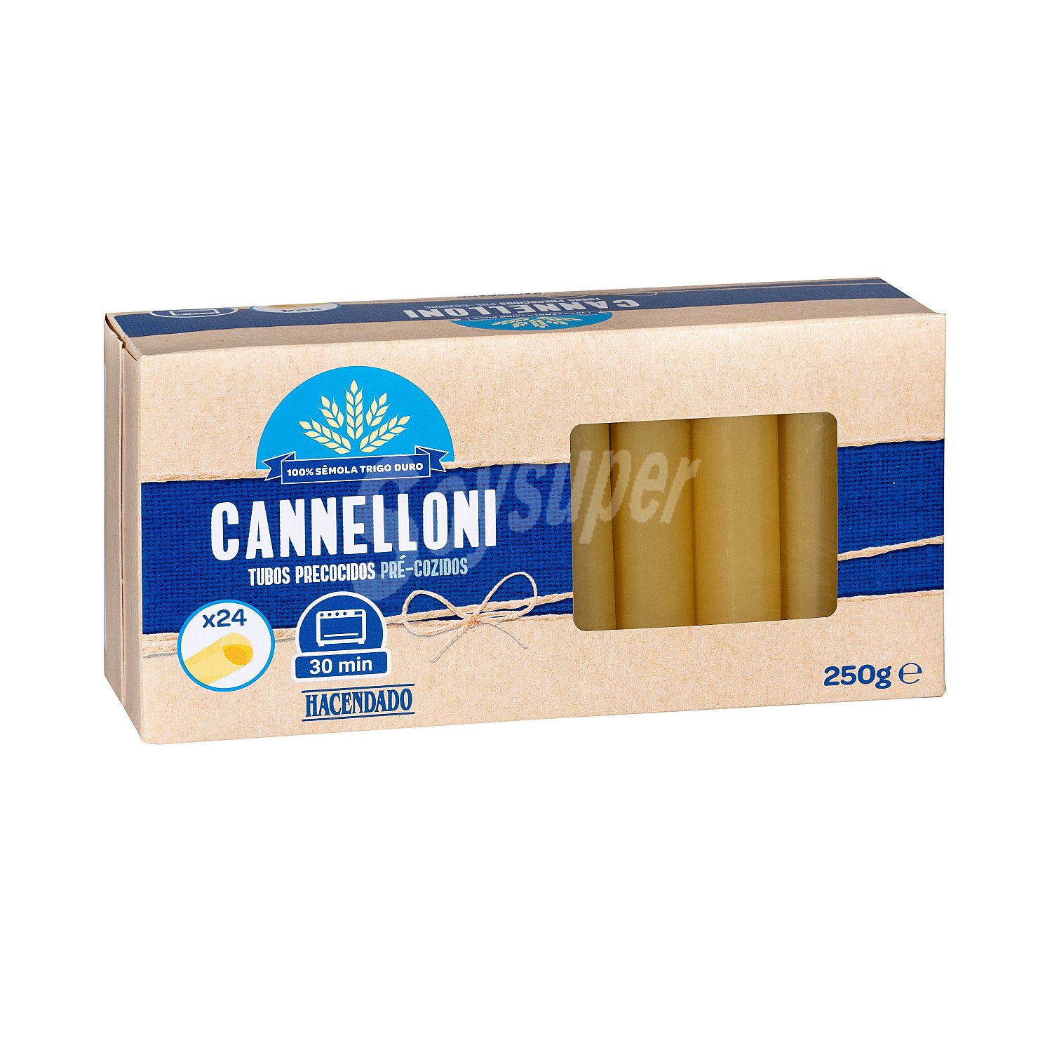 Pasta tubos de canelones precocidos