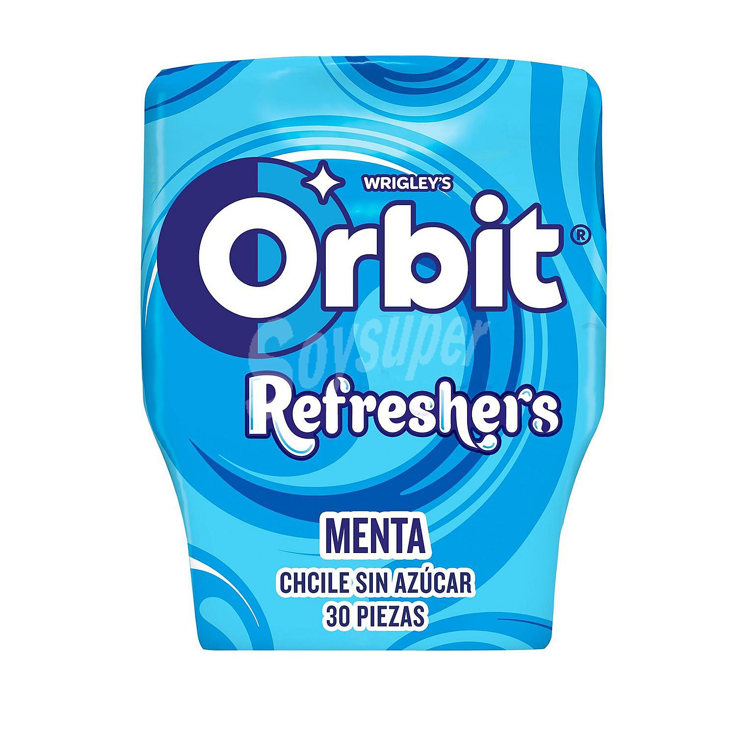 Chicles de menta sin azúcar Refreshers Orbit