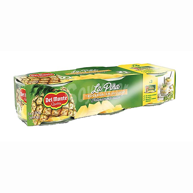 DEL monte Piña troceada en su jugo DEL monte