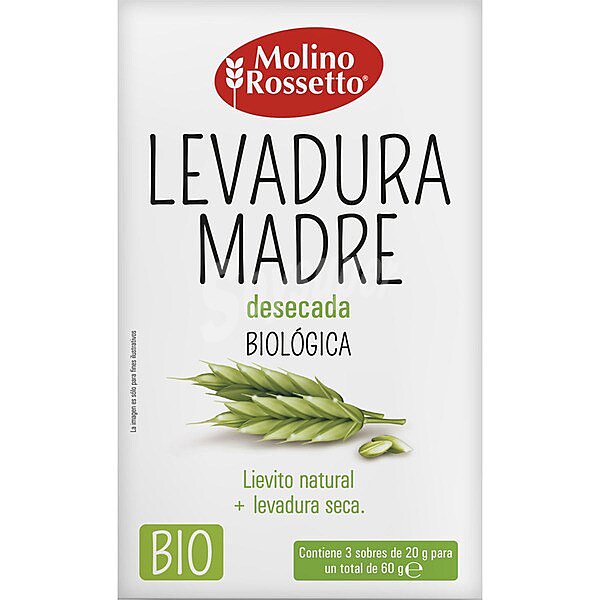 Bio levadura madre desecada ecológica rossetto