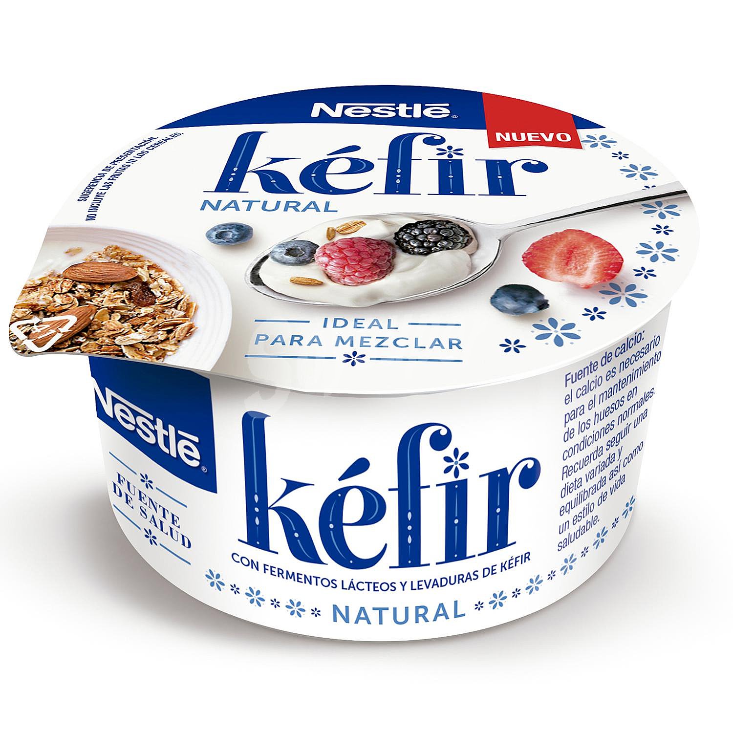 Kéfir natural elaborado con fermentos lácteos y levaduras de kéfir