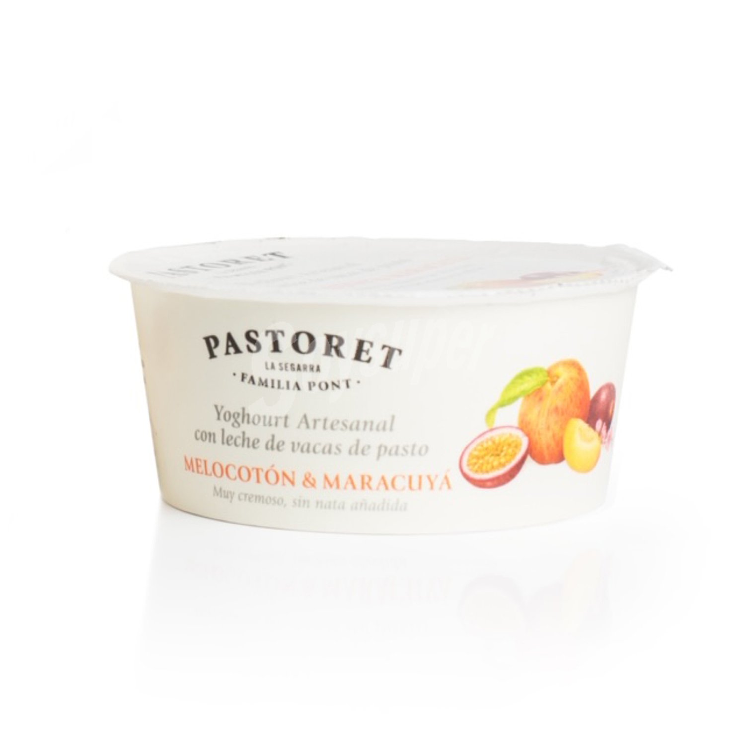 Yogur cremoso artesano de melocotón y maracuya tarrina 125 gr