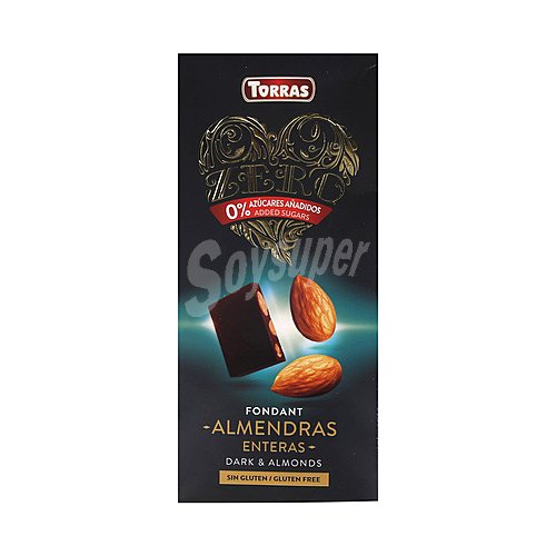 Torras Chocolate negro con almendras enteras torras