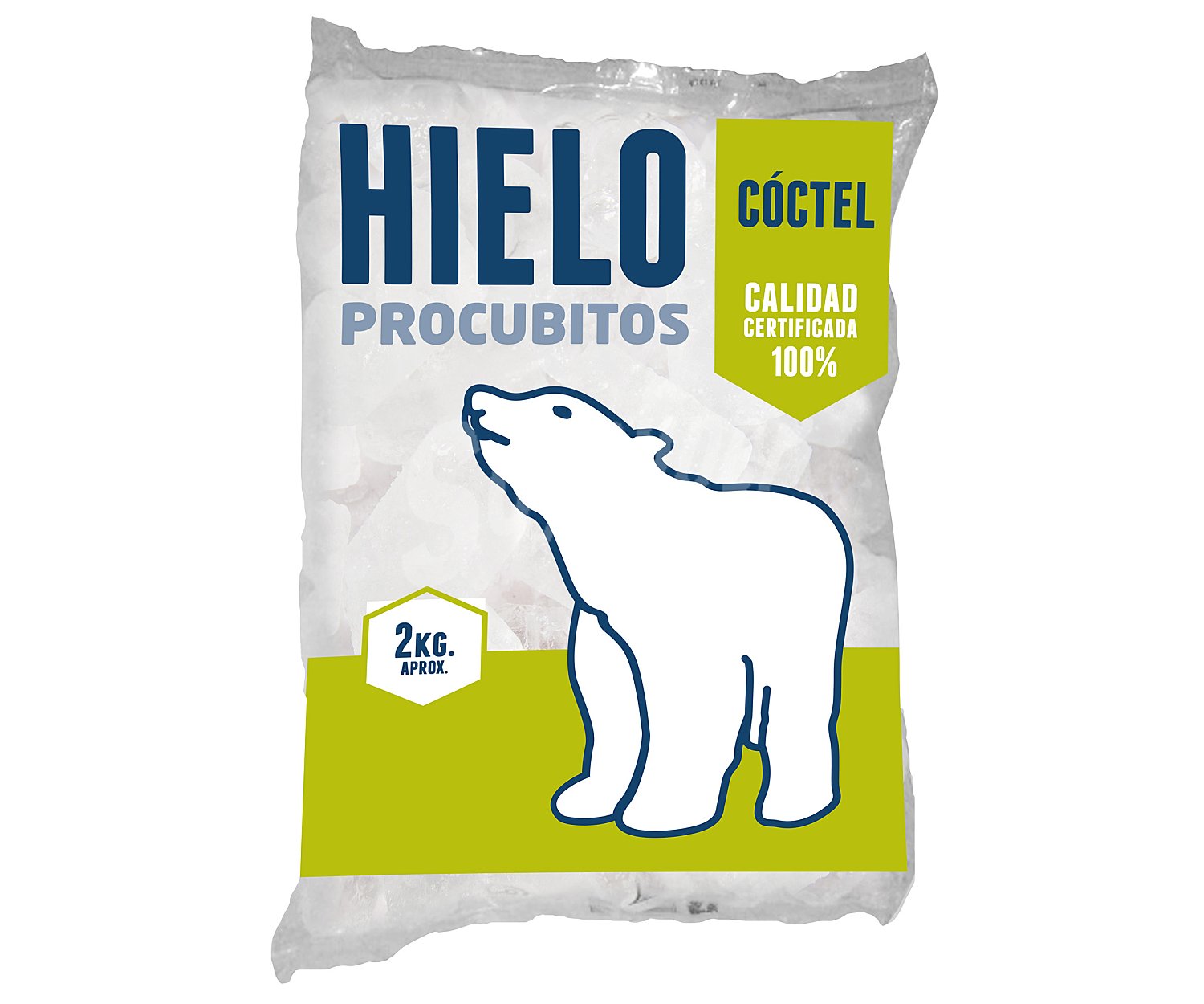 Bolsa de hielo picado, especial para cócteles