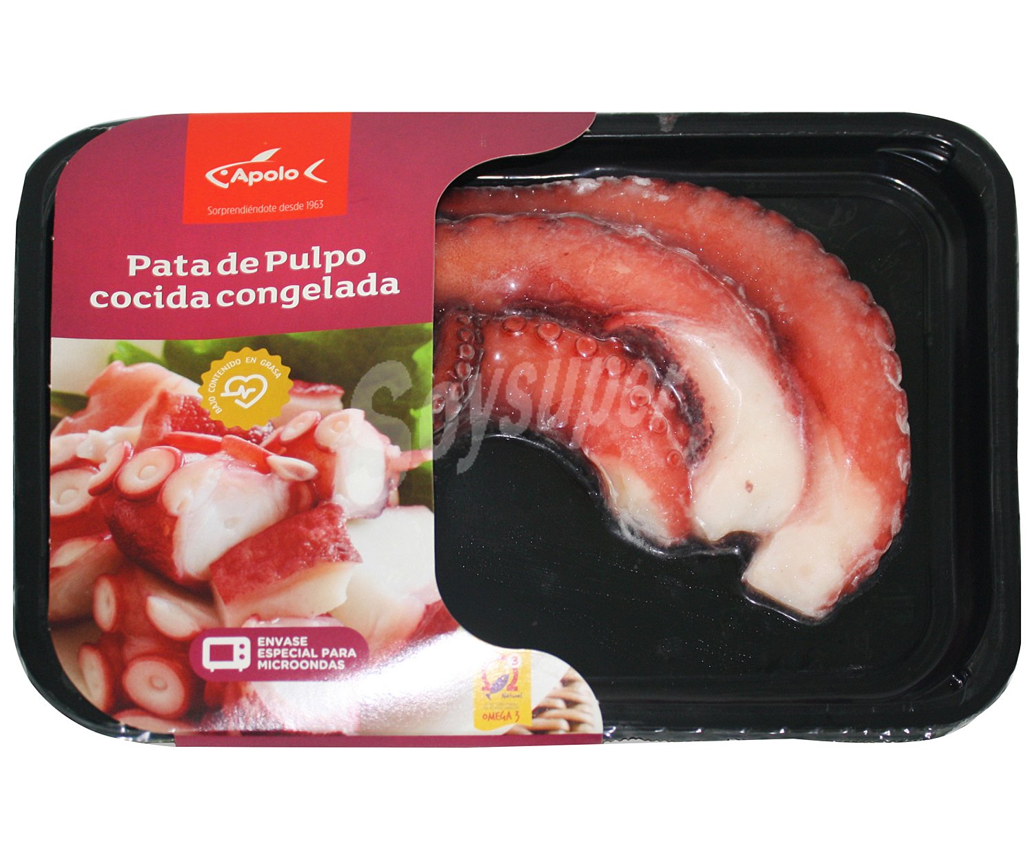 Apolo Pata de pulpo cocida y congelada, lista para descongelar y calentar apolo