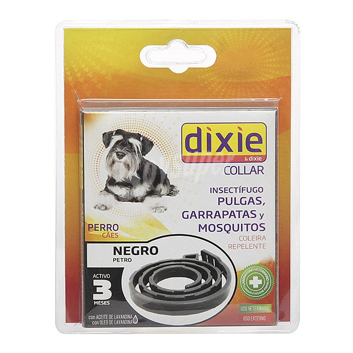 Collar antiparasitario insecticida con aceite de lavanda para perros