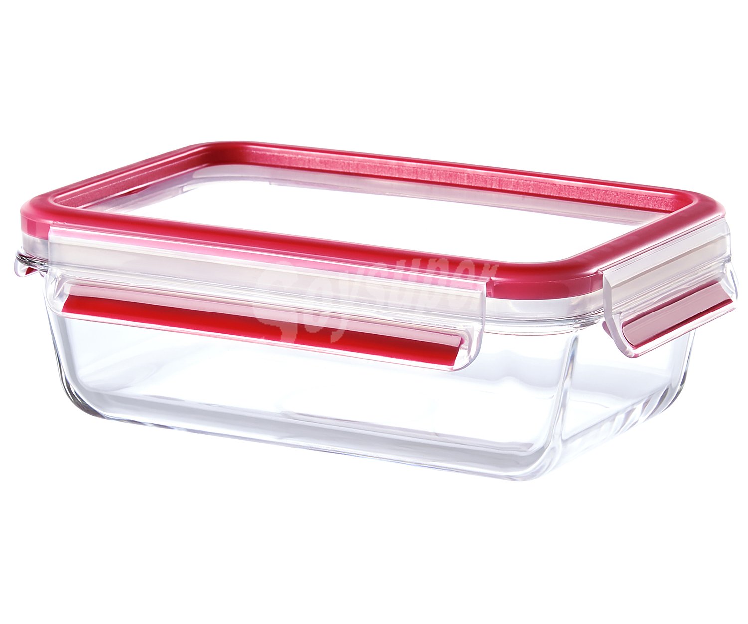 Recipiente hermético de vidrio rectangular, , clip&close tefal