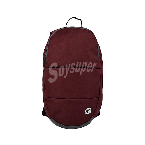 Mochila con varios compartimentos de color burdeos con capacidad para , airport alcampo