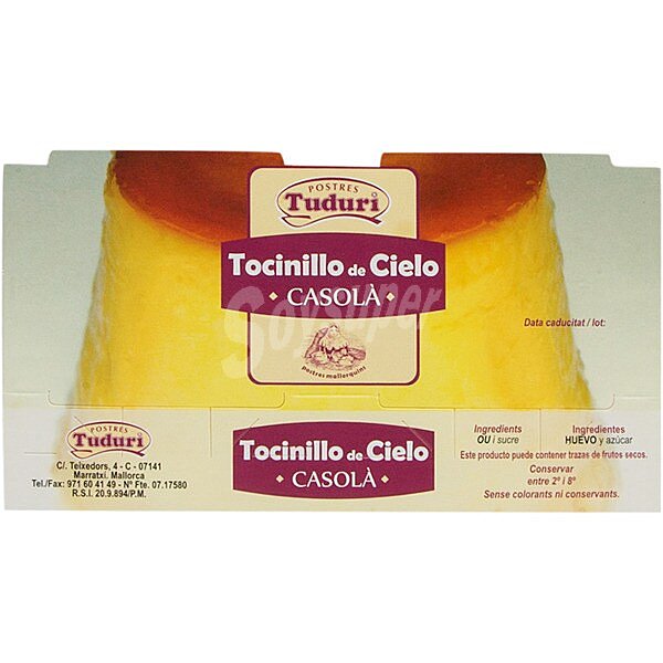 Tocinillo de cielo pack 2 unidades 125 G