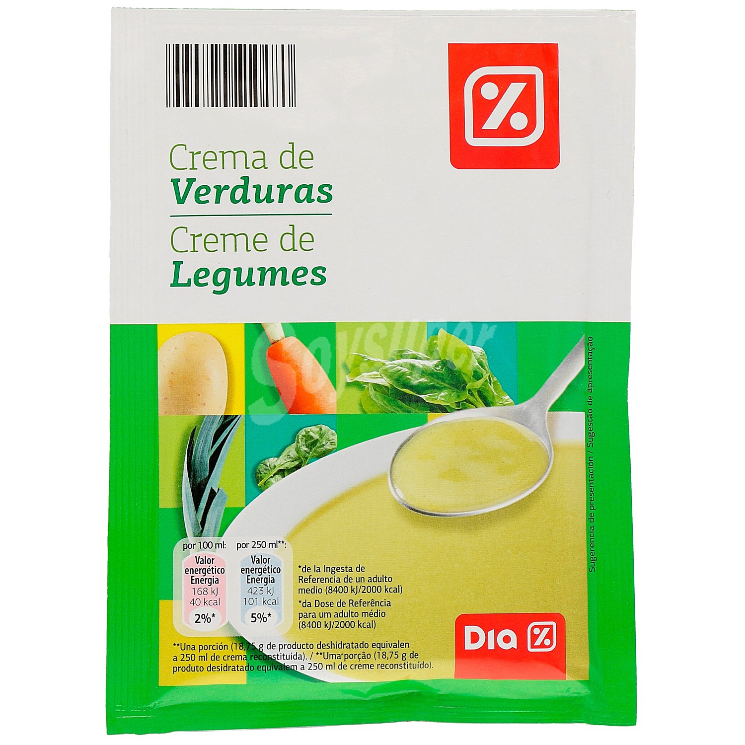 Crema de verduras Dia