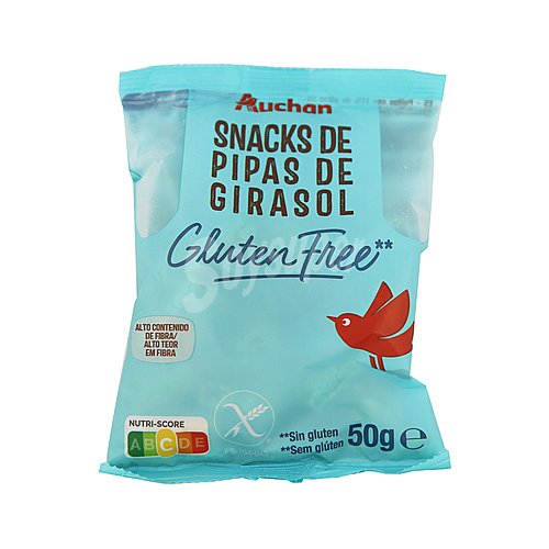 Producto alcampo Snack de pipas de girasol sin gluten, con aceite de oliva