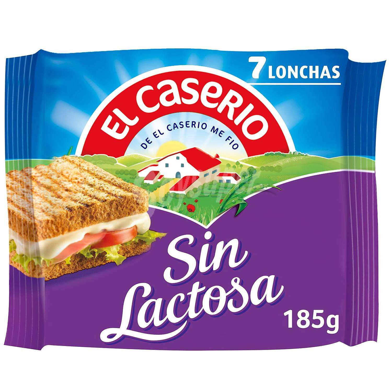 Queso en lonchas sin lactosa EL caserío 185 G