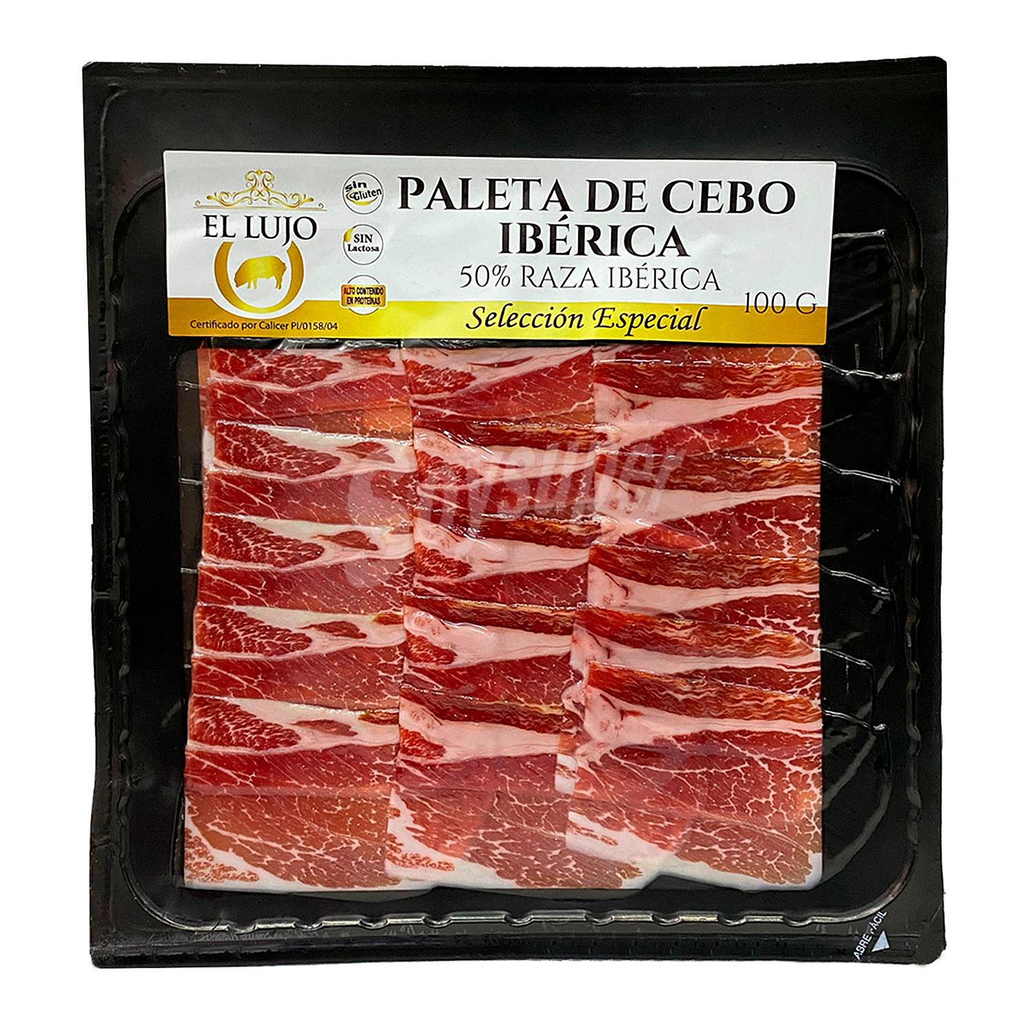 Paleta de cebo ibérica 50% Raza ibérica Selección Especial El Lujo sin gluten y sin lactosa