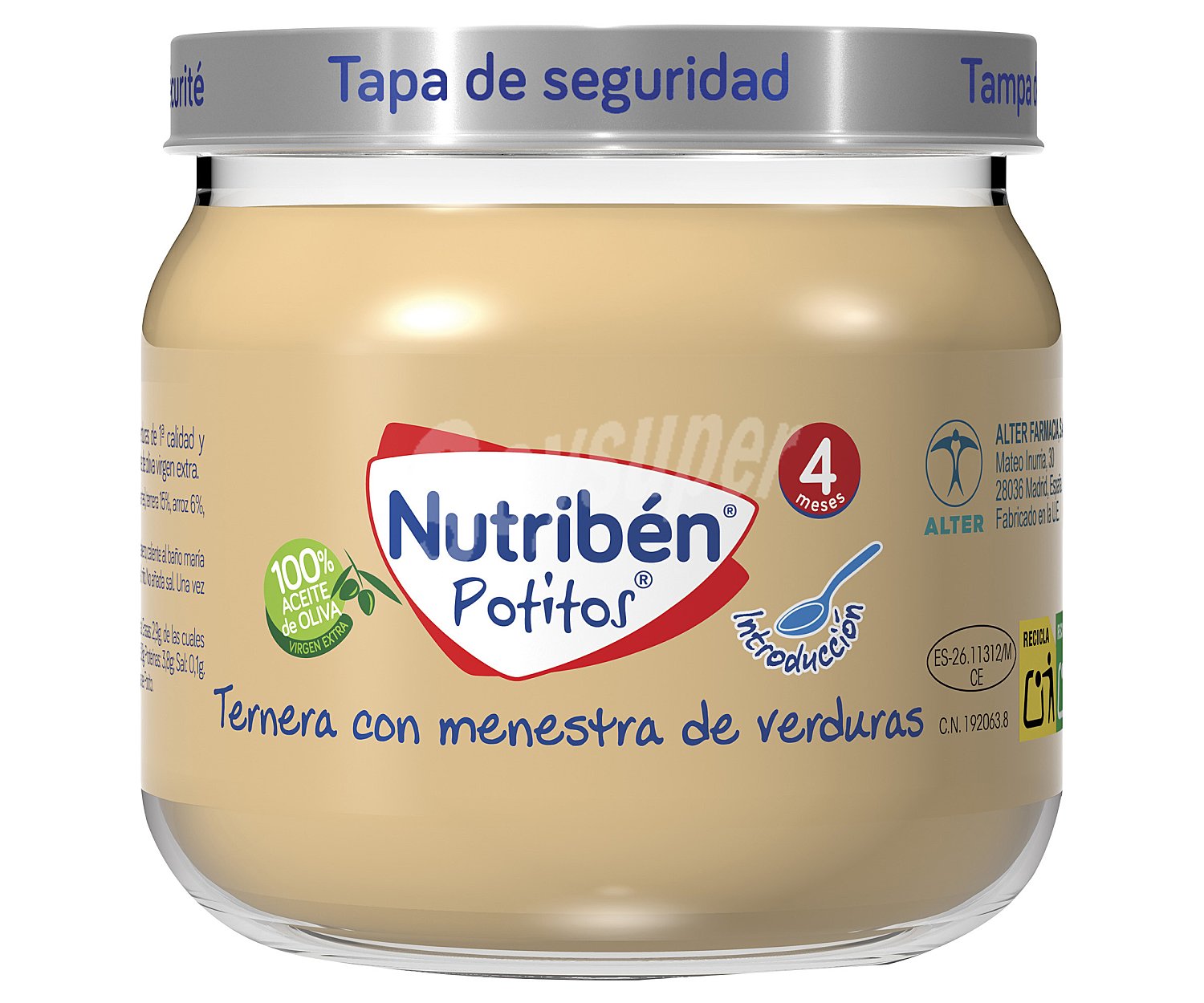 Potitos® de ternera con menestra de verduras a partir de 4 meses