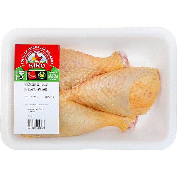 Pollo de corral navarro jamoncitos peso aproximado bandeja 500 g