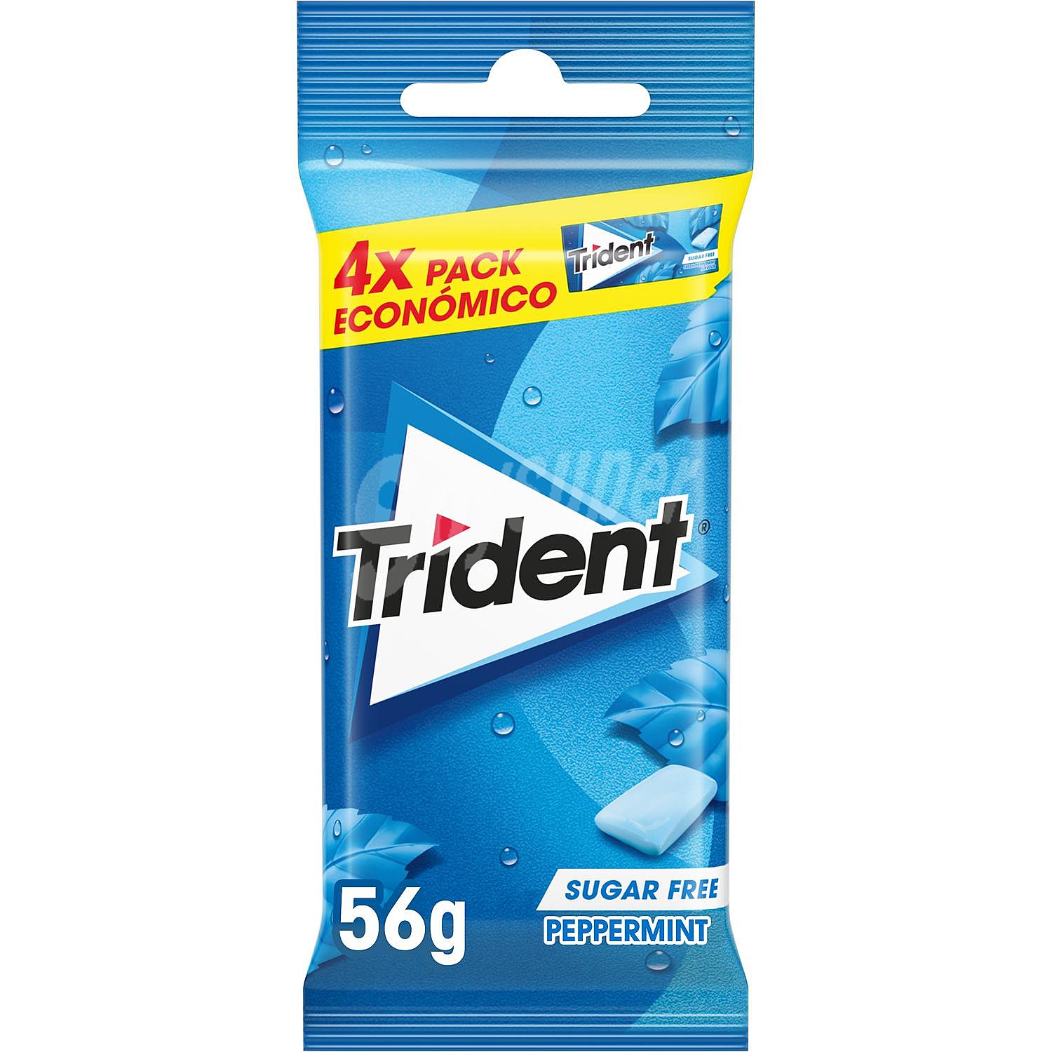 Chicles sabor menta Trident sin azúcar