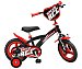 Bici infantil de 12" (30,48cm) color rojo y negro, incluye ruedines,