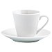 6 tazas de café de porcelana con plato, , Renova Blanca quid