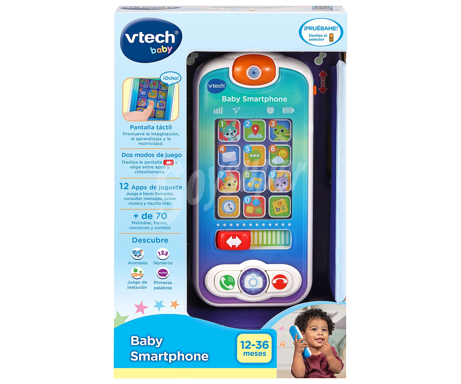 Teléfono inteligente para bebés con funciones educativas, vtech.