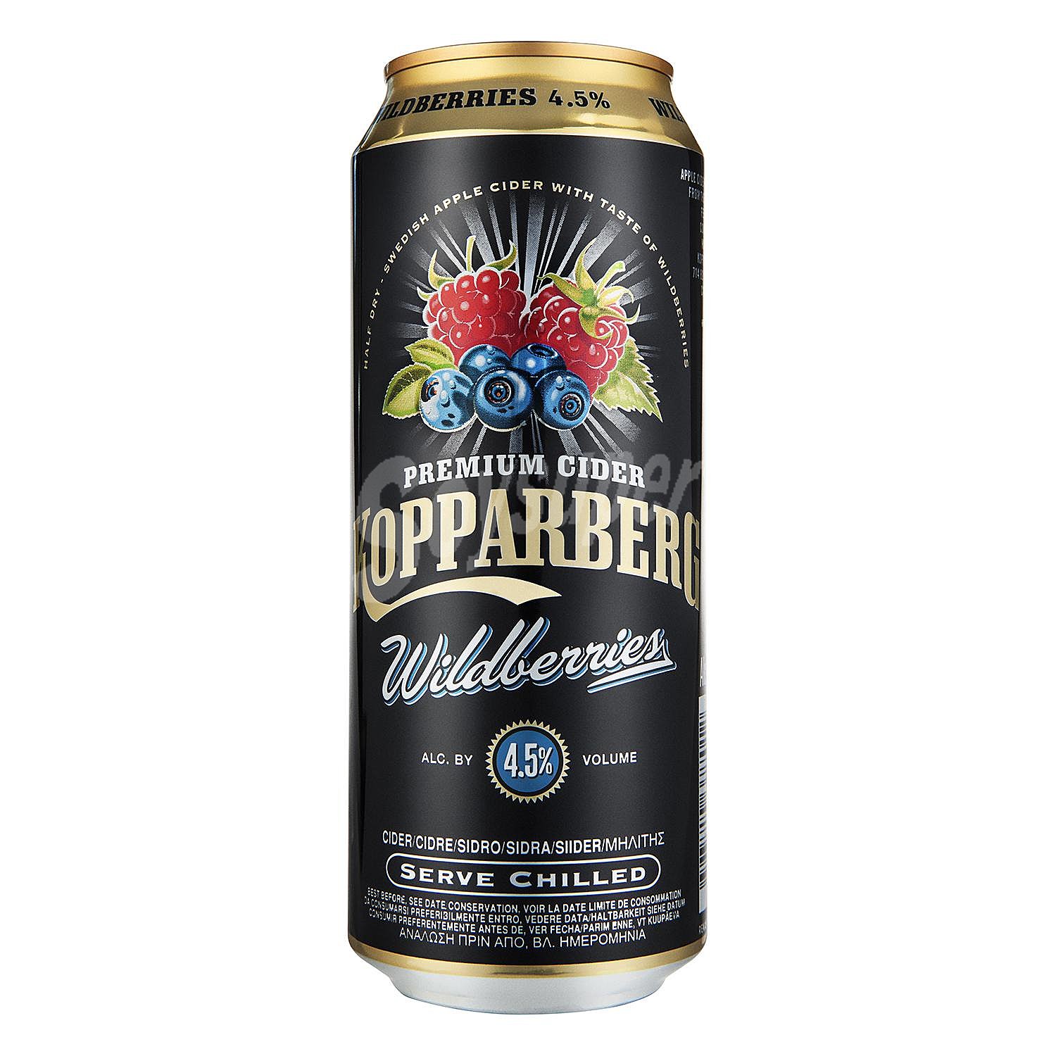 Sidra premium con zumo de frutas del bosque kopparberg