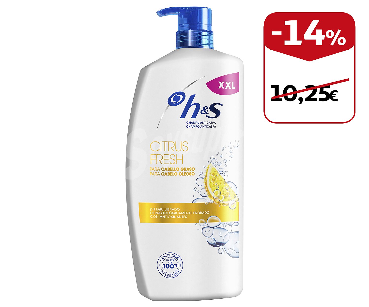 H&S Champú anticaspa para cabello graso H&S Citrus fresh