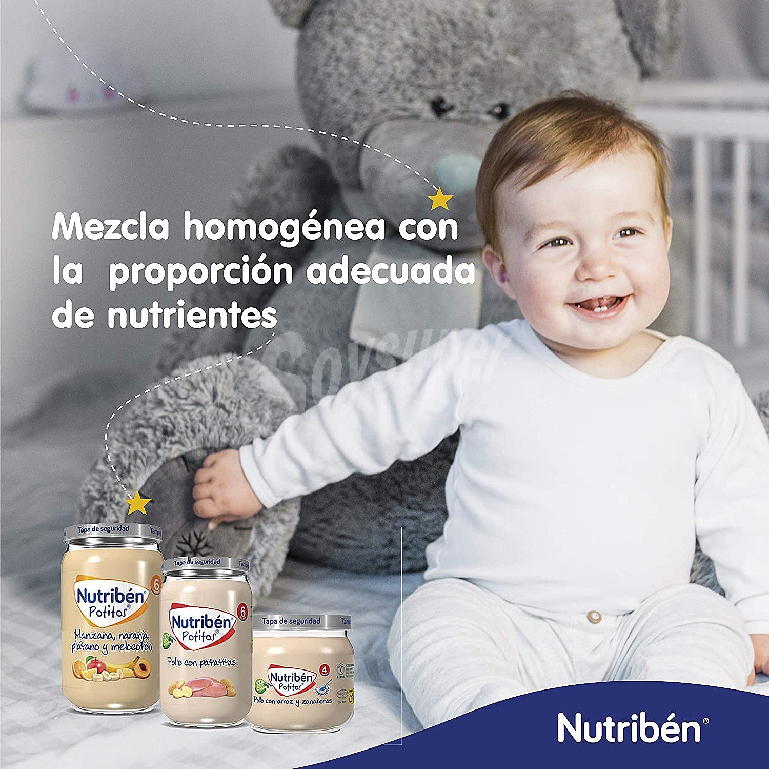 Nutribén Potitos® de verduritas con pollo y ternera, a partir de 6 meses nutribén