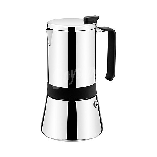 Cafetera italiana Aroma de acero inoxidable, 4 tazas, monix