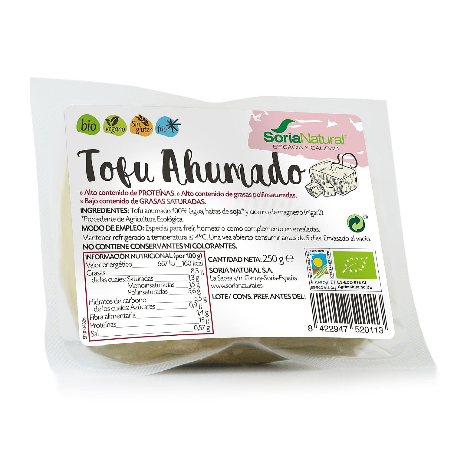 Tofu ahumado ecológico sin gluten