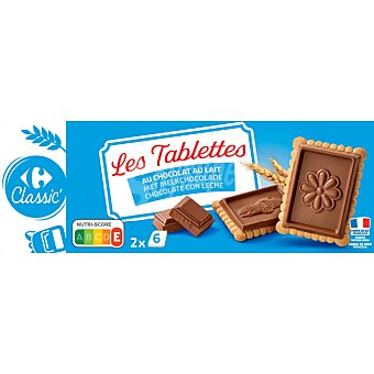 Galletas de mantequilla con tabletas de chocolate Carrefour Classic