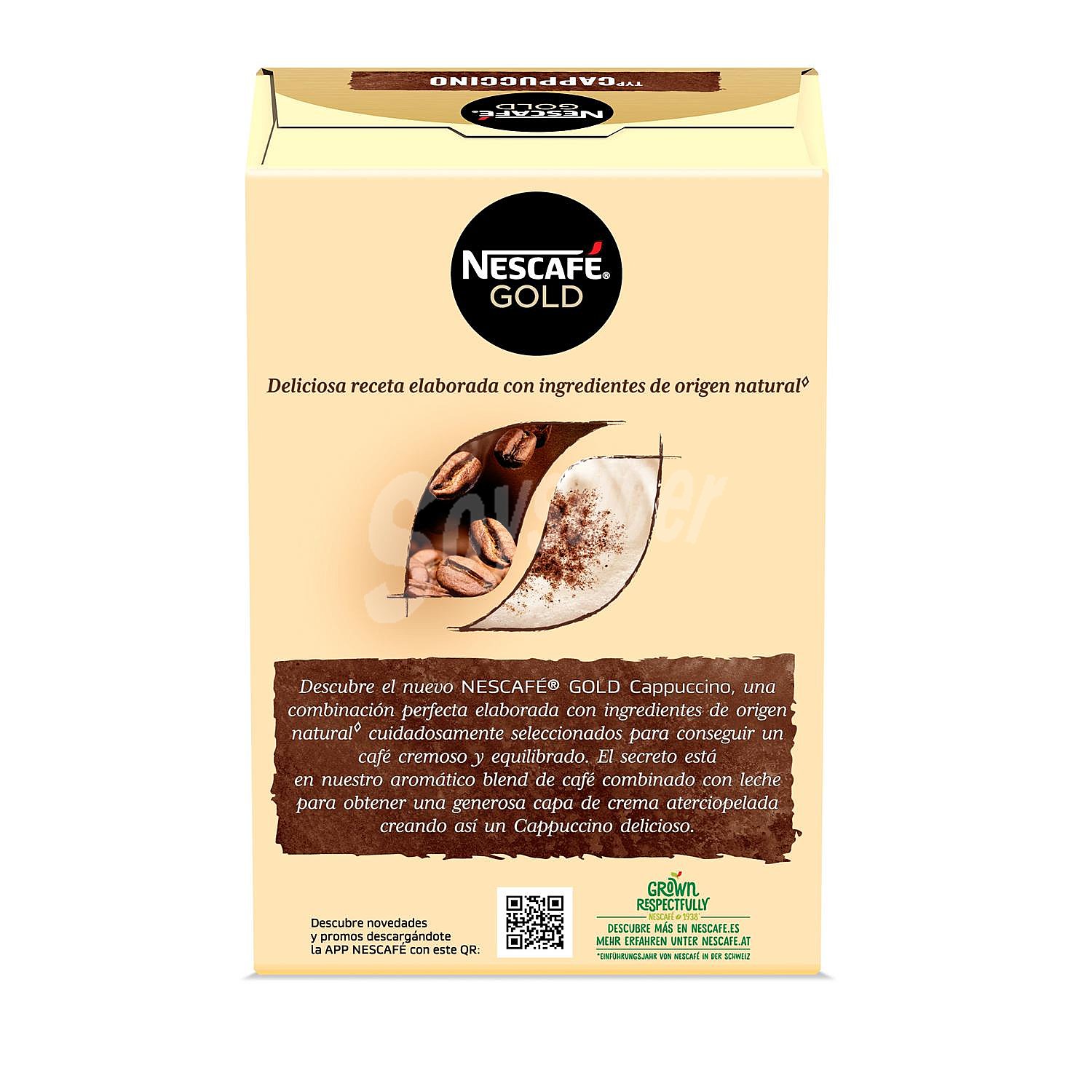 Café soluble cappuccino natural Nescafé Gold