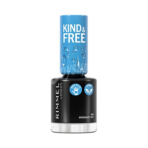 Rimmel Laca de uñas a base de plantas, tono 159 Midnight sky rimmel Kind & free