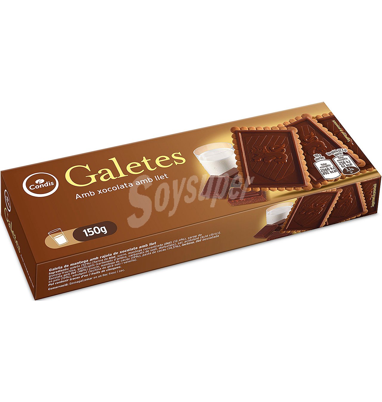 Galletas condis con chocolate con leche