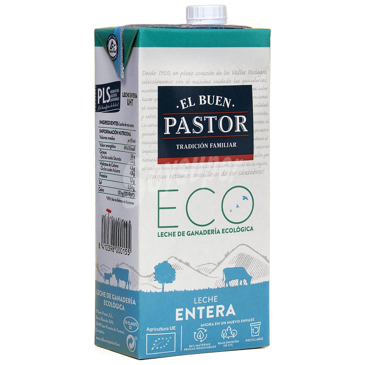 Leche entera ecológica El Buen Pastor