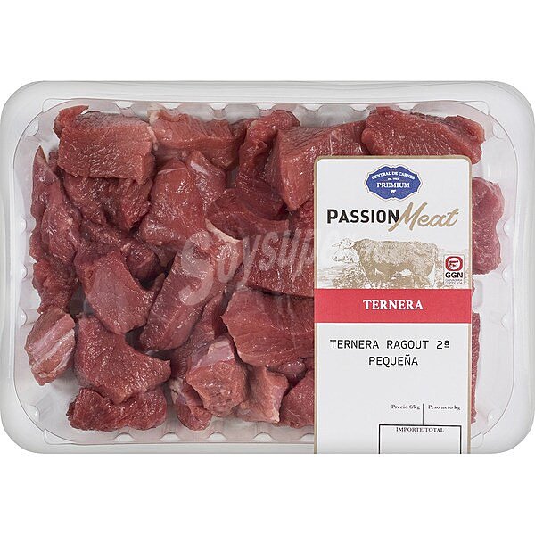 Ternera carne magra/ ragout troceada para guisar peso aproximado