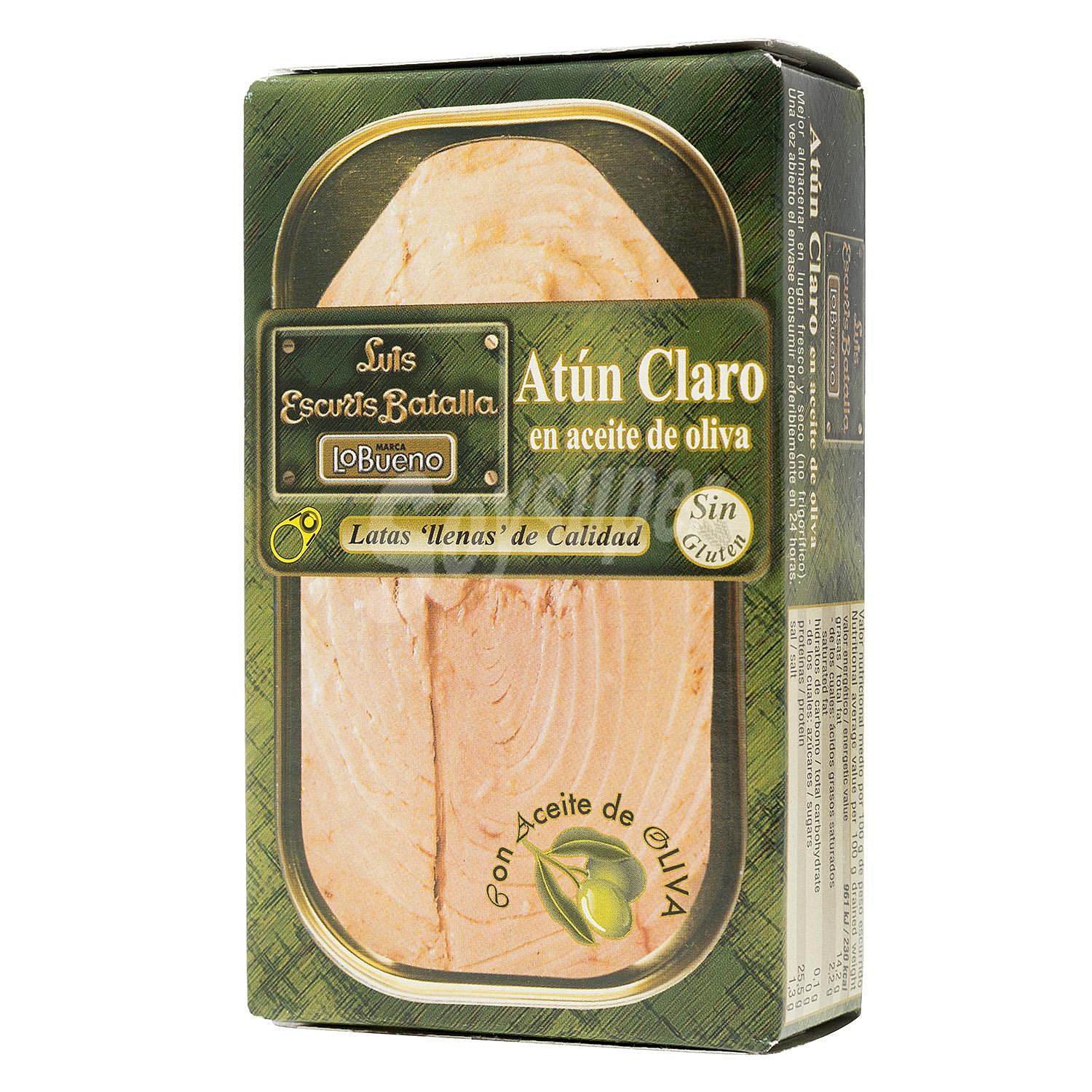 Atún claro en aceite de oliva lobueno sin gluten